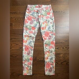 Vingino denim girls jeans Sz. 12 floral print